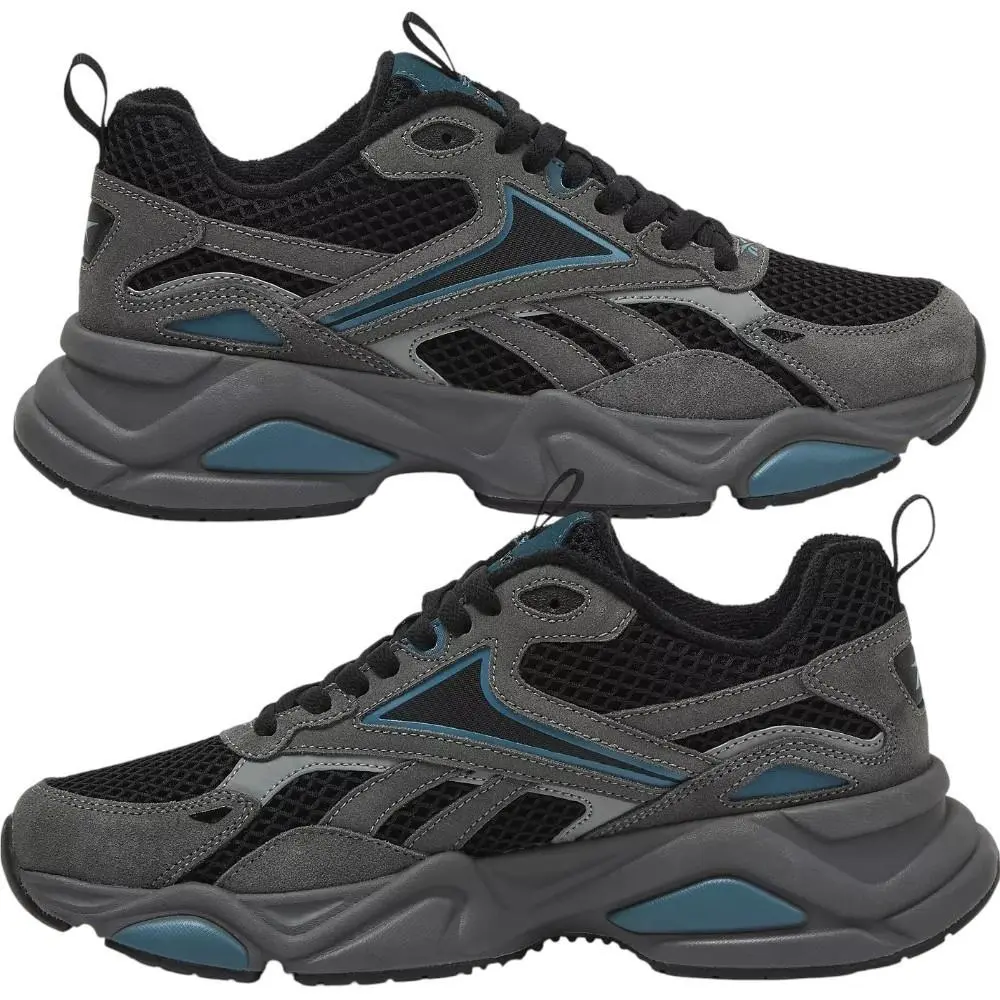 Reebok Charge Run Mens 8.5 Running Shoes Gray Blue Black Lightweight Sneakers