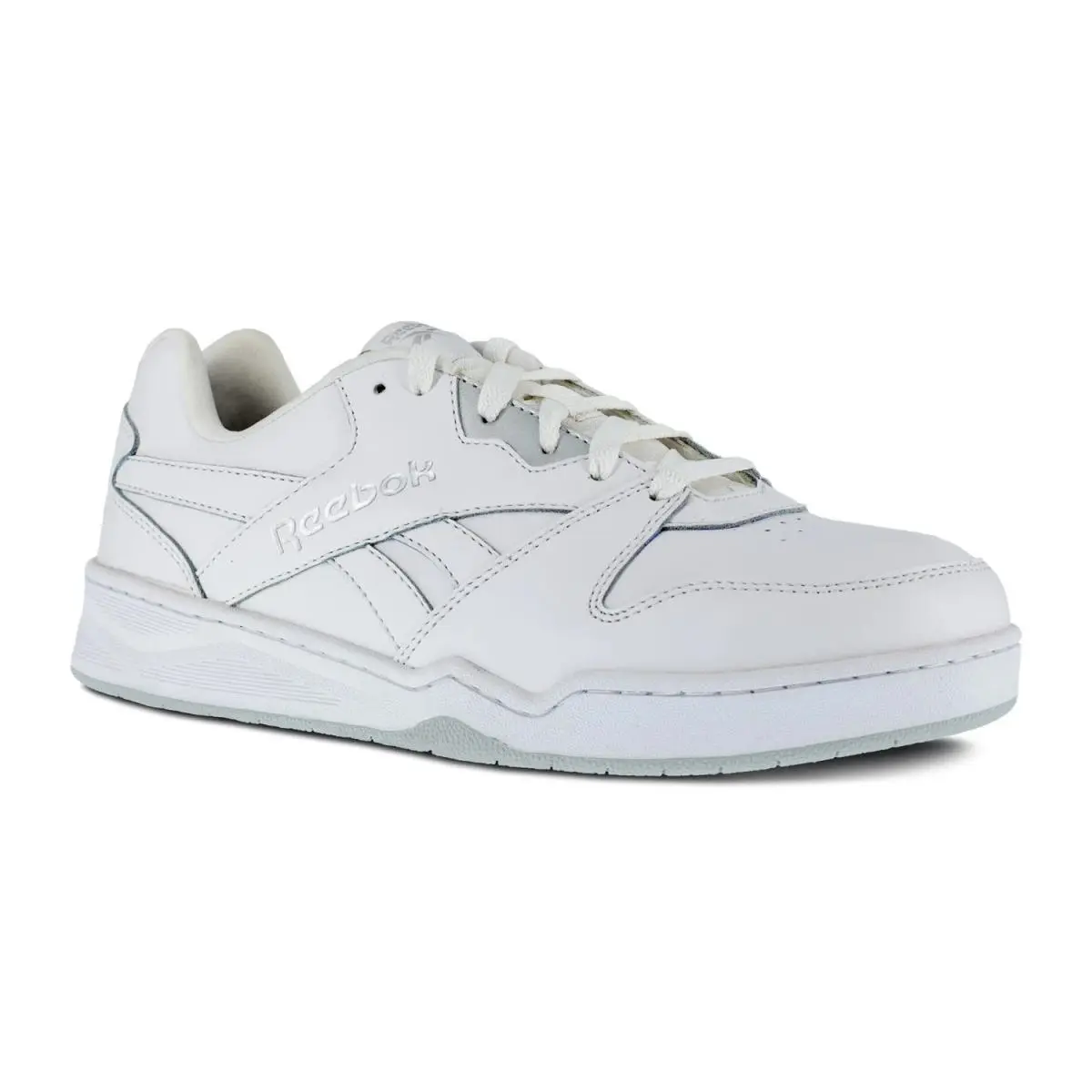 Reebok Work Men`s Bb4500 Low Cut - Static Dissipati White and Grey - 13 Medium