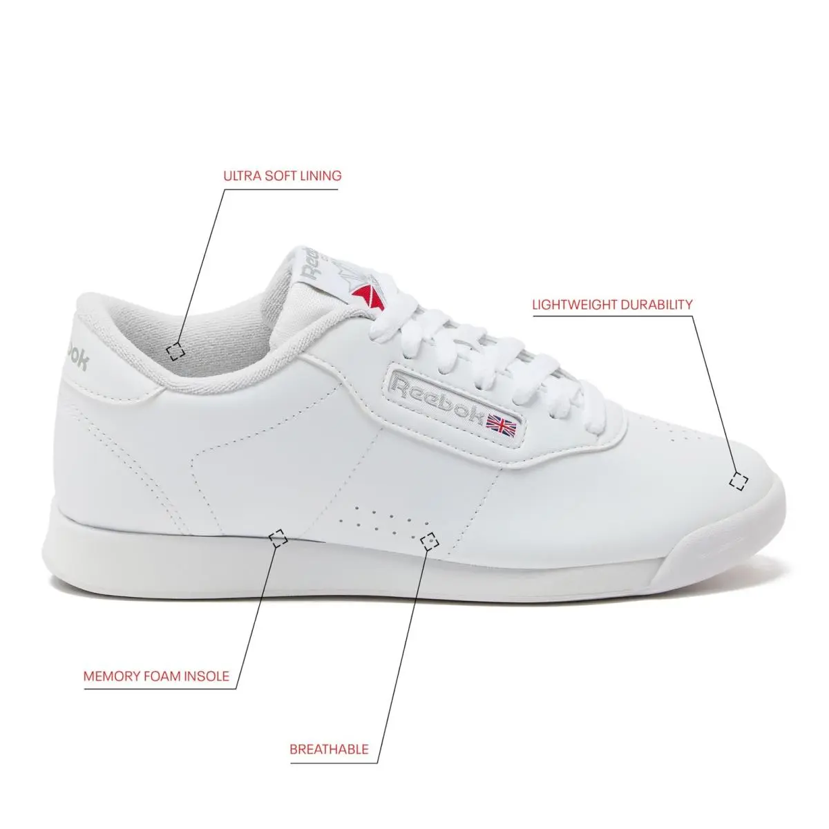 Reebok shoes - Us-White (UPC: 1200143000281) 0