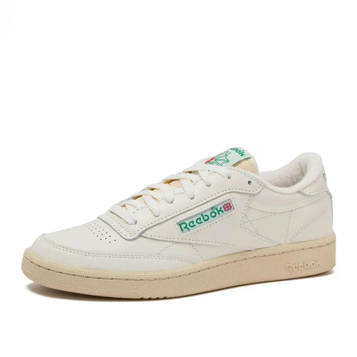 Reebok Club C Vintage Tennis Sneakers For 10 Top-chalk/paperwhite/glen Green
