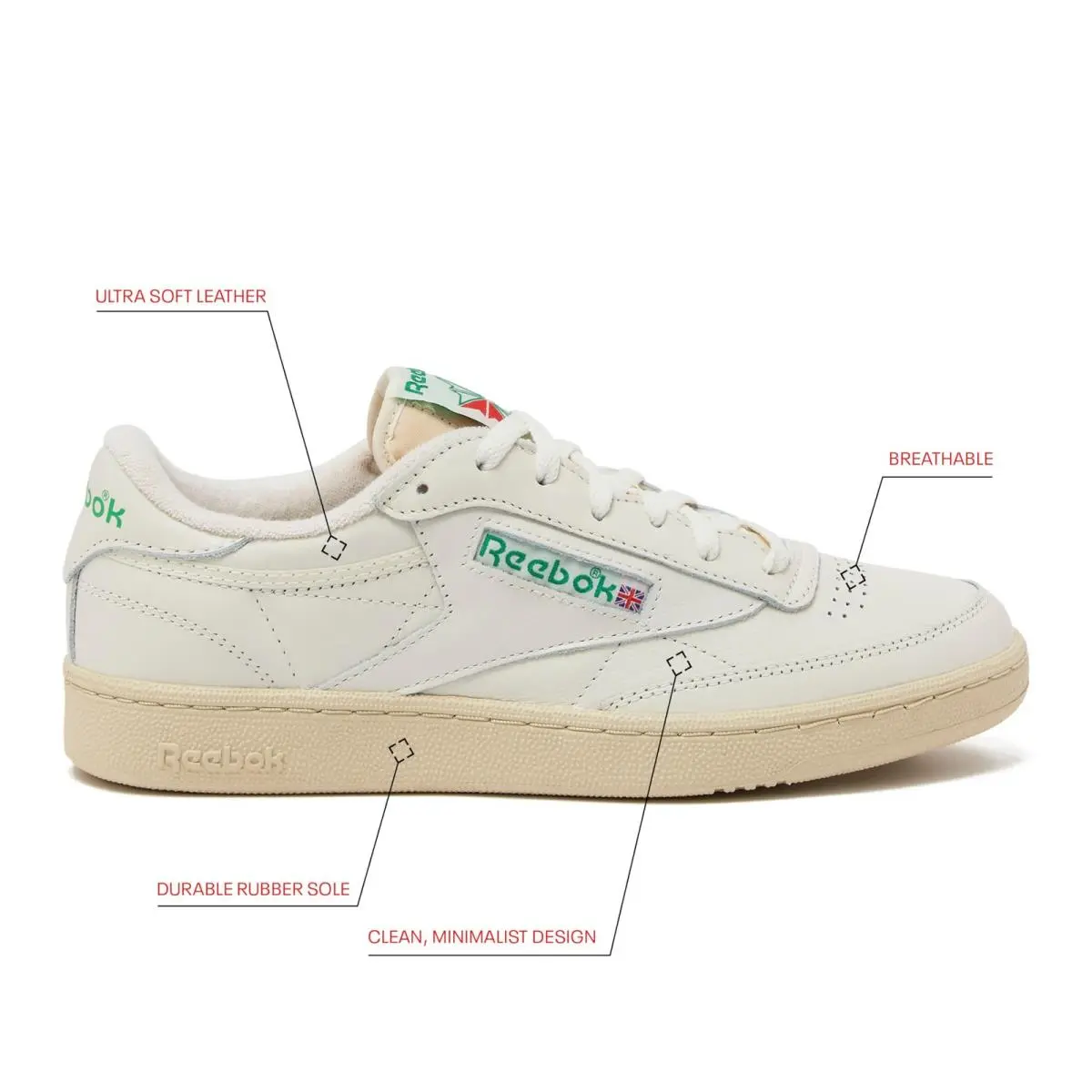 Reebok shoes - dv 6434 - DV6434-OFF-10 US - top chalk paperwhite glen green (UPC: 192612969889) 2