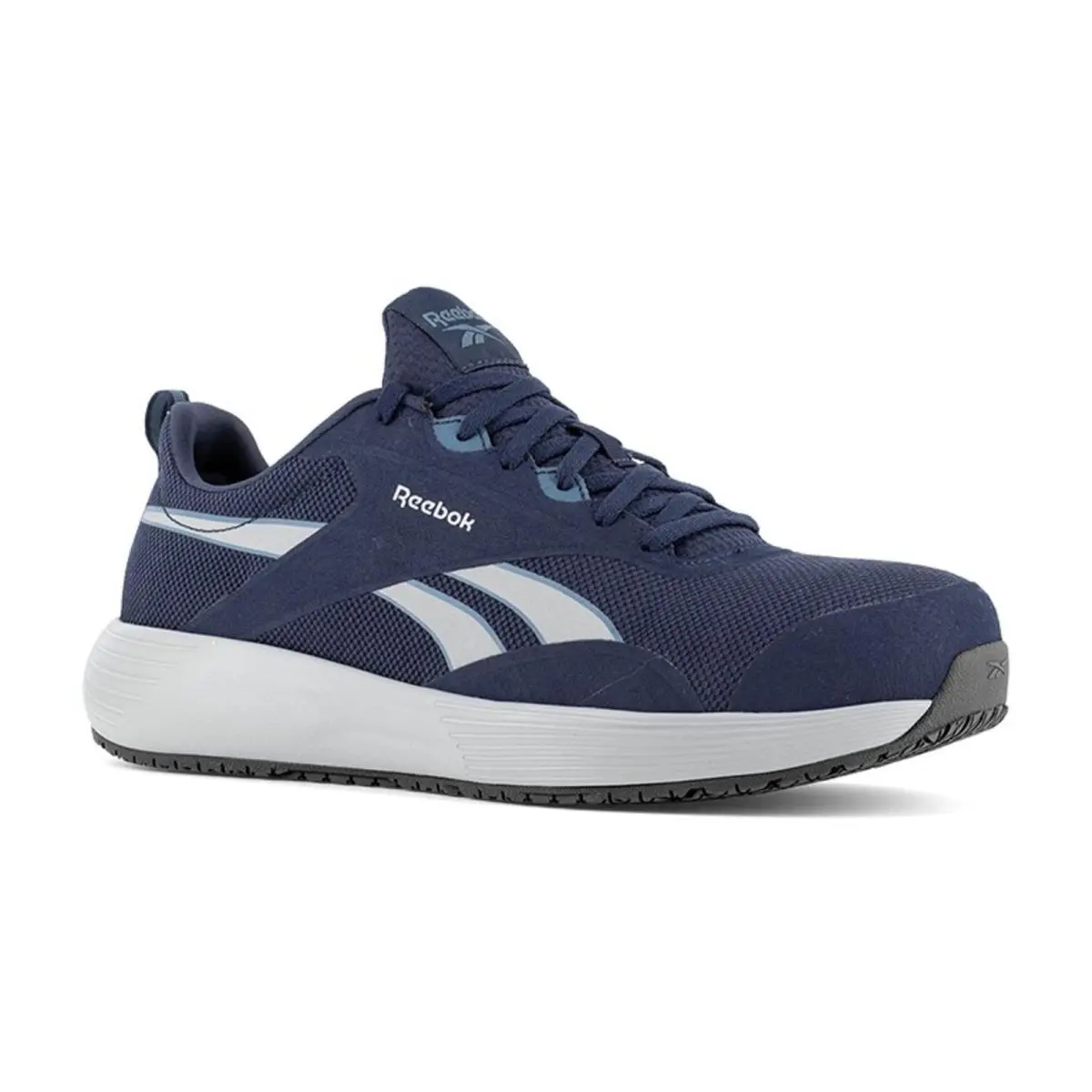 Reebok Men`s Rb5104 Navy and Gray Lite Plus 4 Work Composite Blue - 9.5 Medium - Blue, Gray, Navy