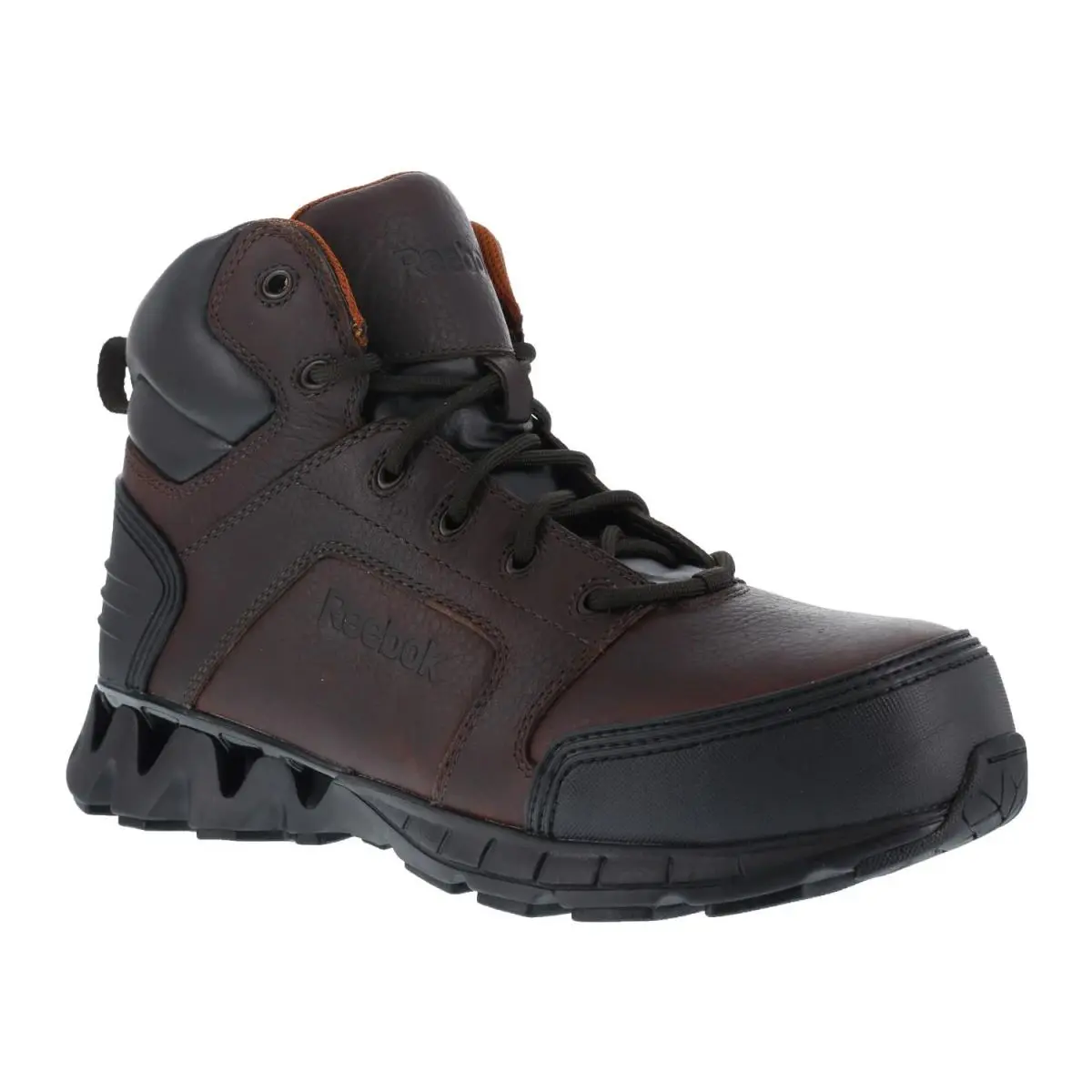 Reebok Work Men`s Zigkick Work Comp Toe Work Boot Esd Brown - 13 Wide