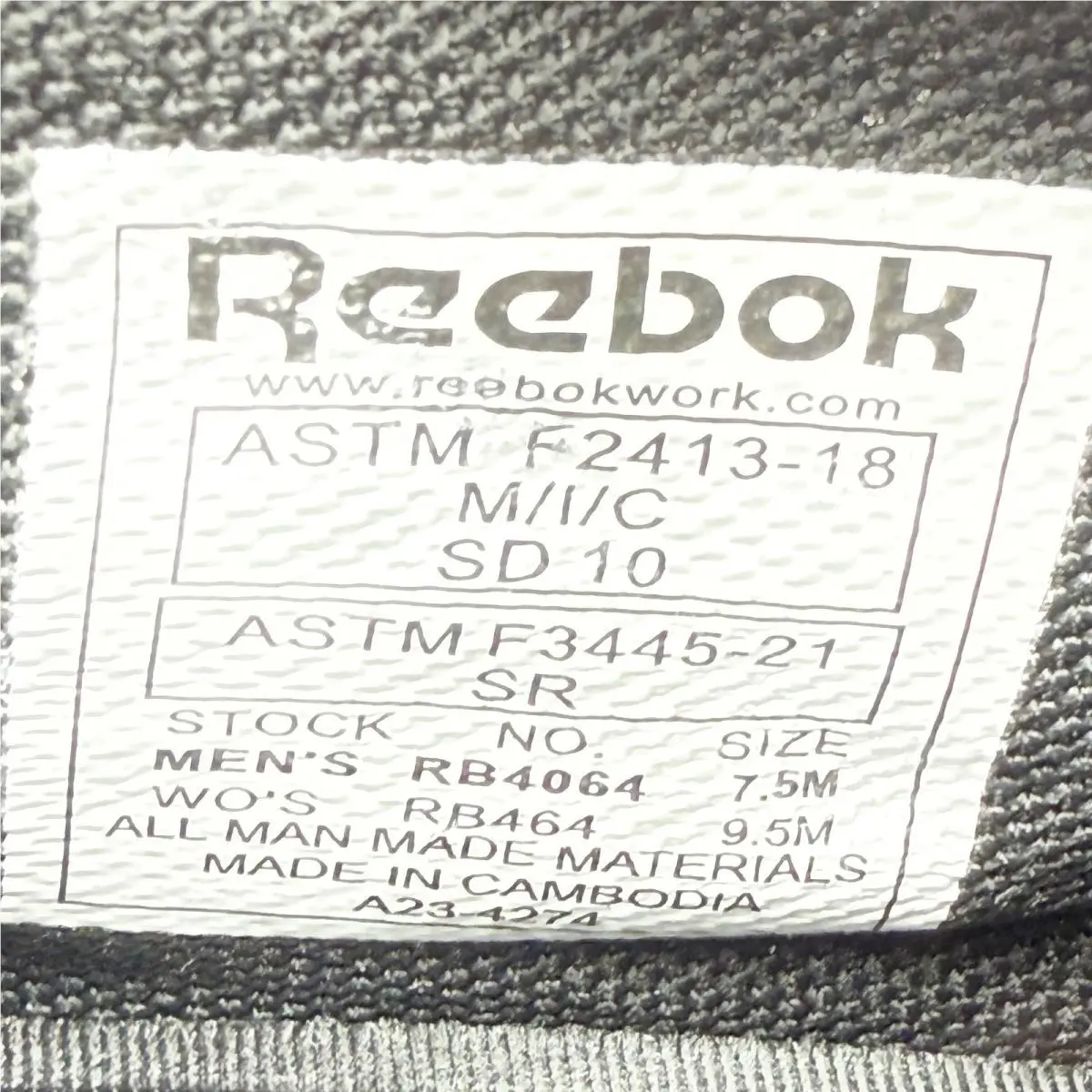 Reebok shoes - Black (UPC: 690774513136) 10