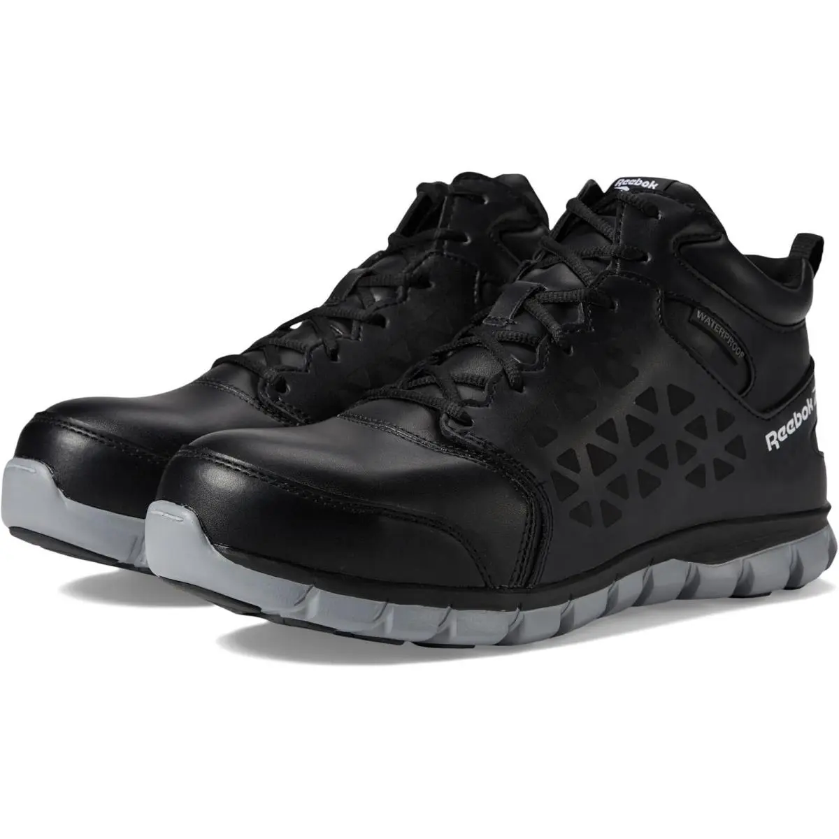 Reebok Work D69106 Mens Black Sublite Cushion Mid CT EH Work Boots Size 13W