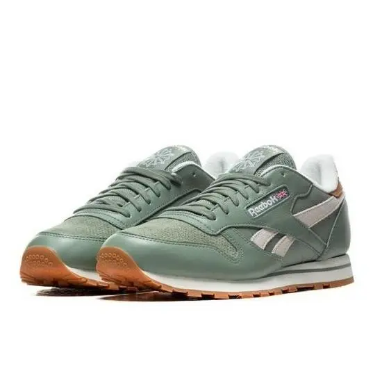 Reebok CL Lthr FX1290 Hergrn/ Chalk/ BRKLE3 Mens Running Shoes Size 12.5