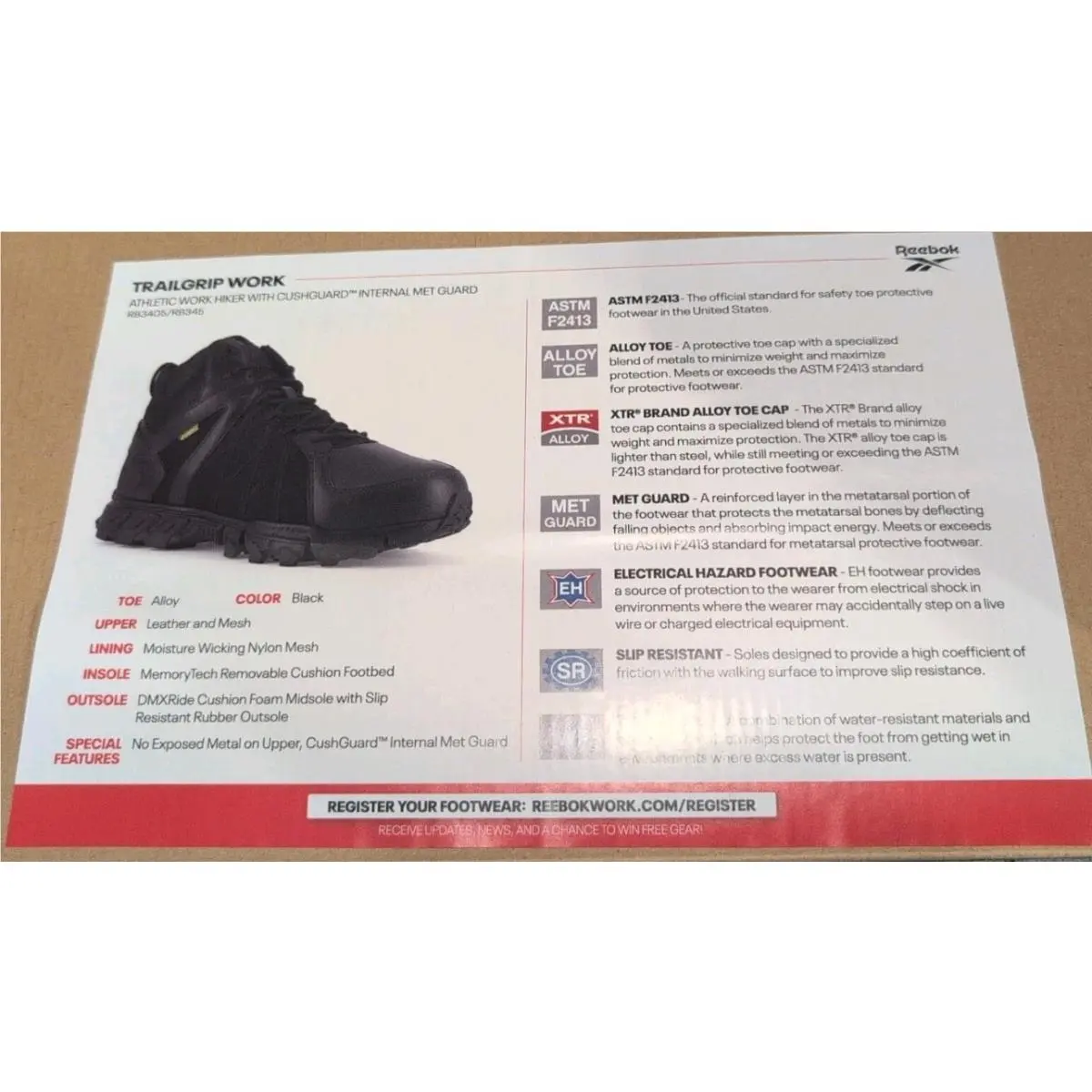 Reebok shoes - Reebok Trailgrip Tactical - Trailgrip Tactical - Black 2