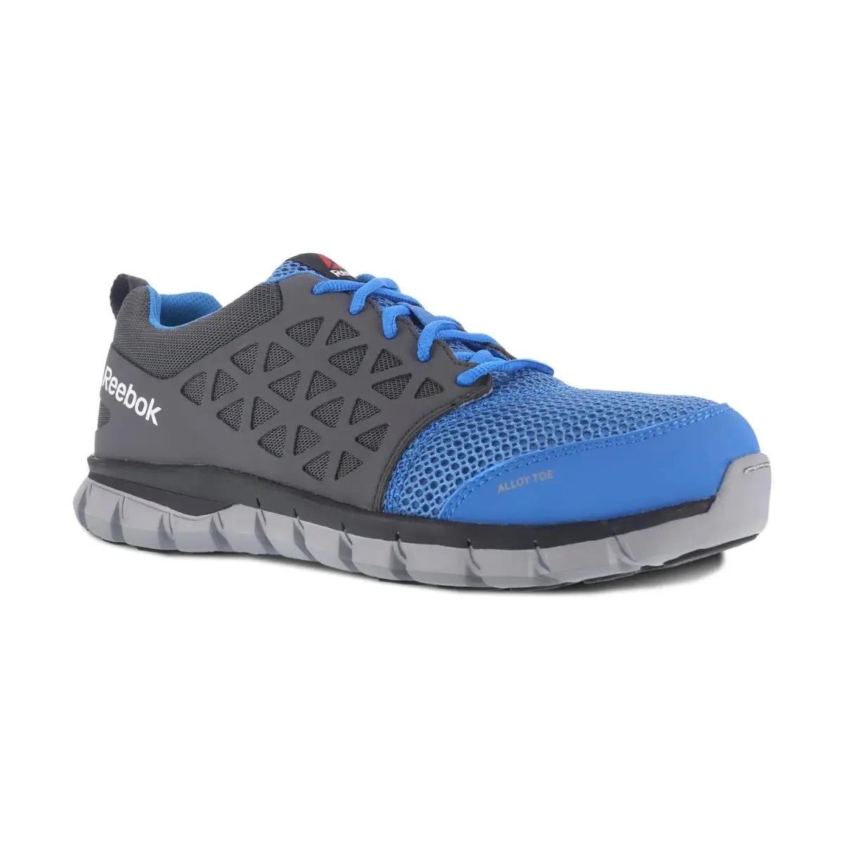 Reebok Work Women`s Sublite Cushion Comp Toe Athlet Blue and Grey - 9.5 Medium