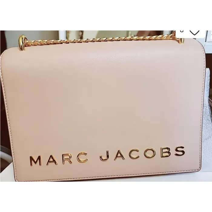 Pink Rose Large Crossbody Gold Chain Designer Handbag with Gift Bag by Marc Jacobs