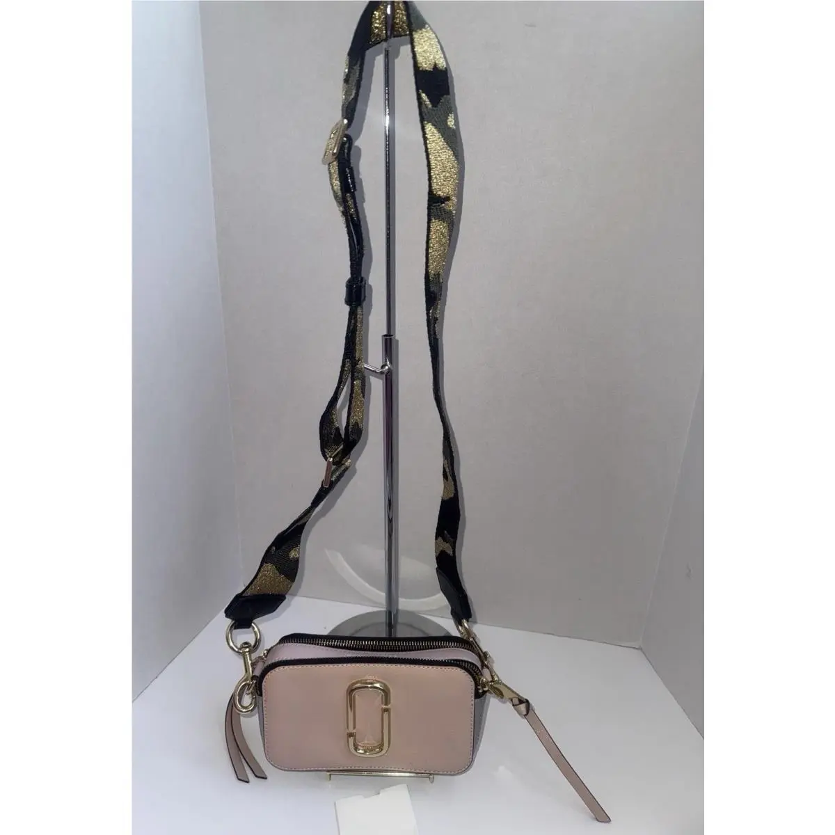 The Snapshot Bag – Pale Pink Multi Camo Strap Camera Bag by Marc Jacobs