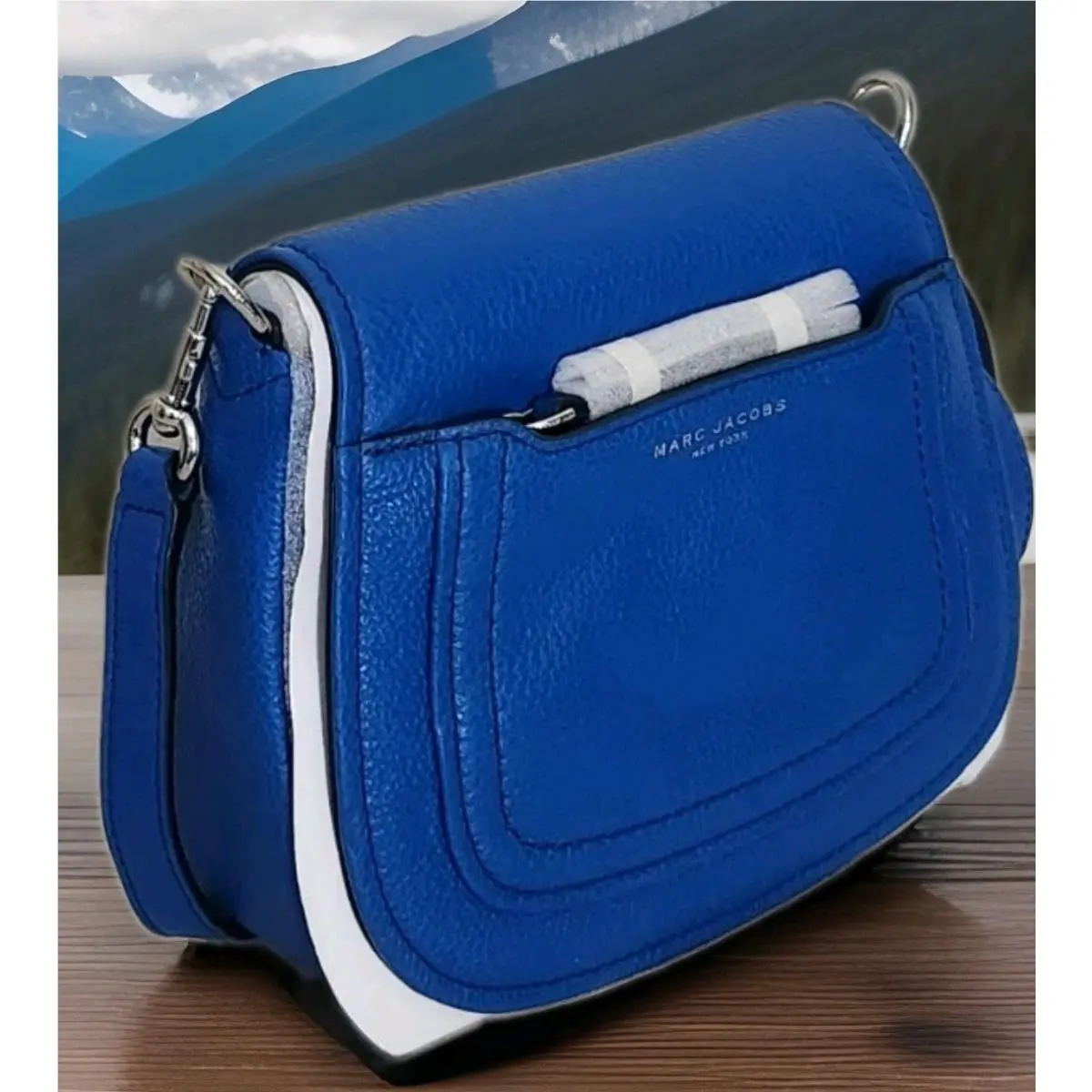 Empire City Ultra Blue Leather Small Crossbody Messenger Bag by Marc Jacobs