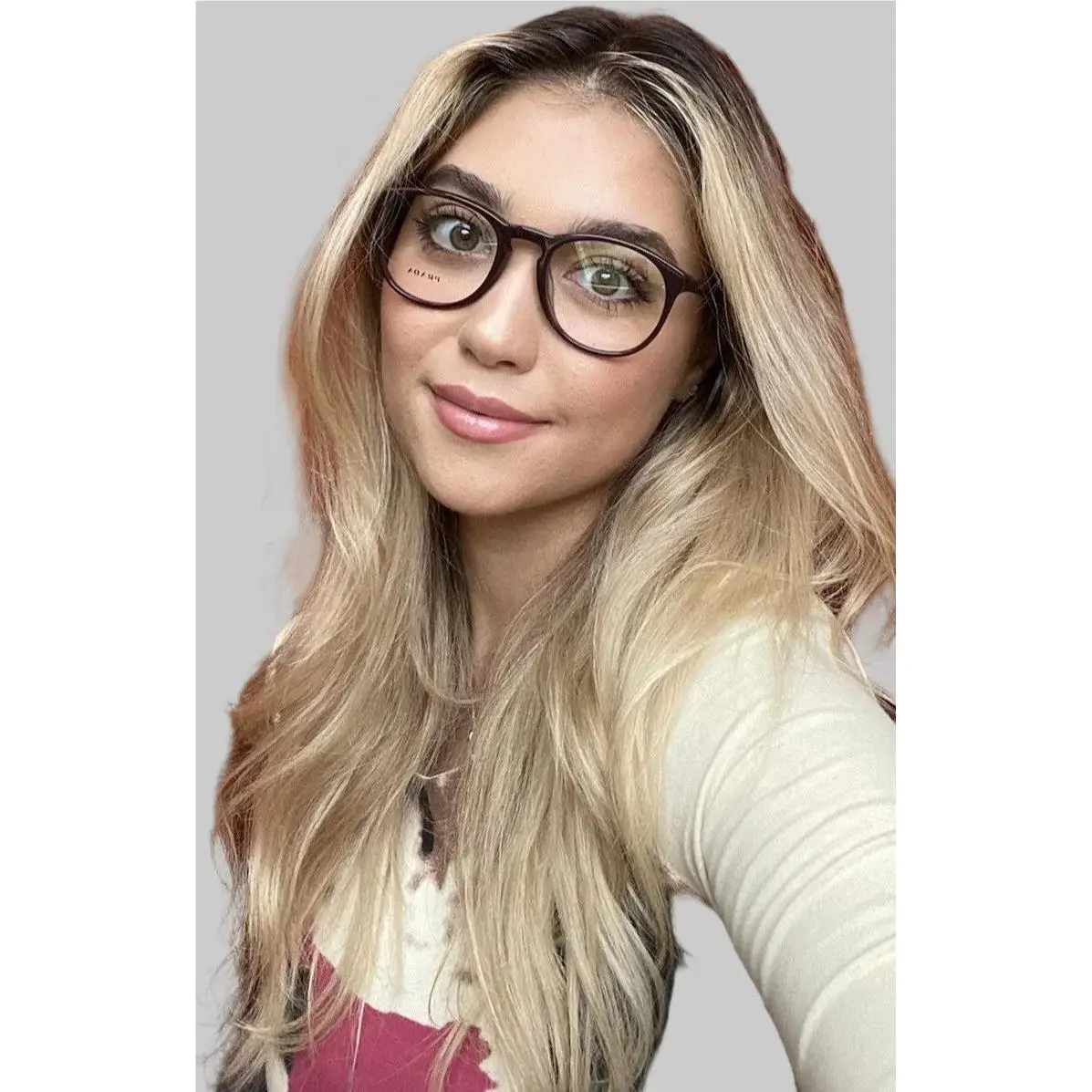 Prada Vpr 1S9F USF-1O1 50mm Round Burgundy Men’s Women’s Eyeglasses Frame