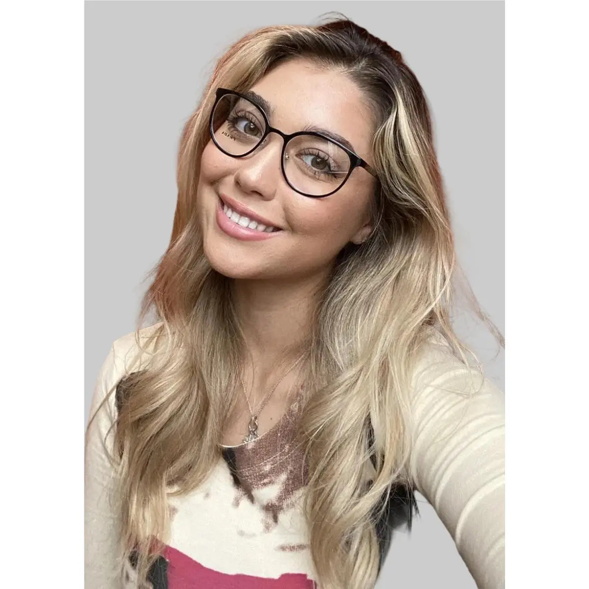 Prada Vpr 5T3 Black Round 50mm Women`s Eyeglasses Frame