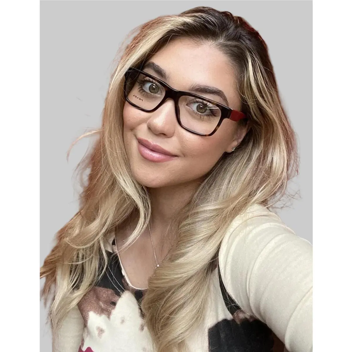 Prada Vpr 1R6R 2AU-1O1 53mm Tortoise Women`s Eyeglasses Frame Italy