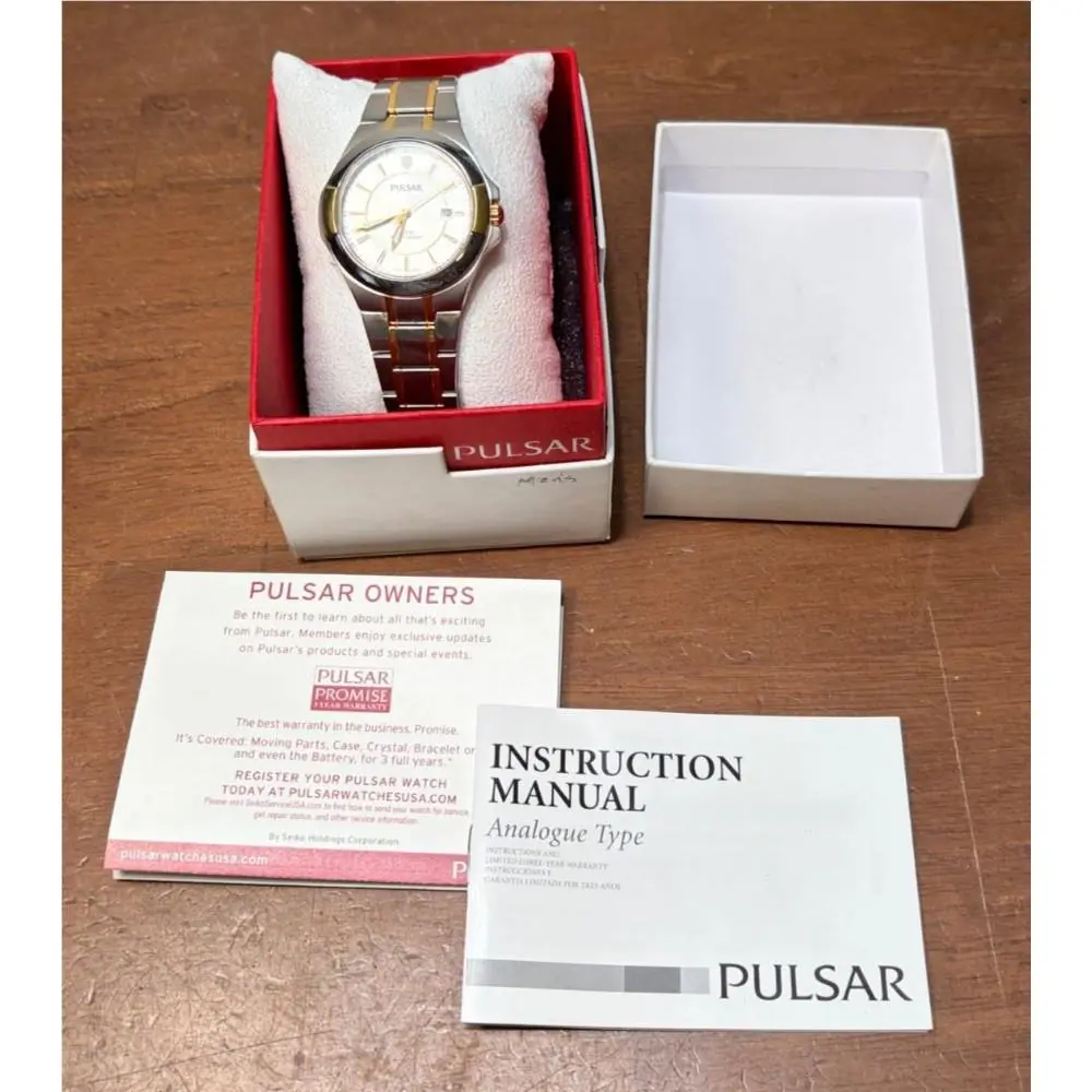 By Seiko PC32-X085 Silver/gold Men’s 100M Diver Style Stainless Watch Nos by Pulsar