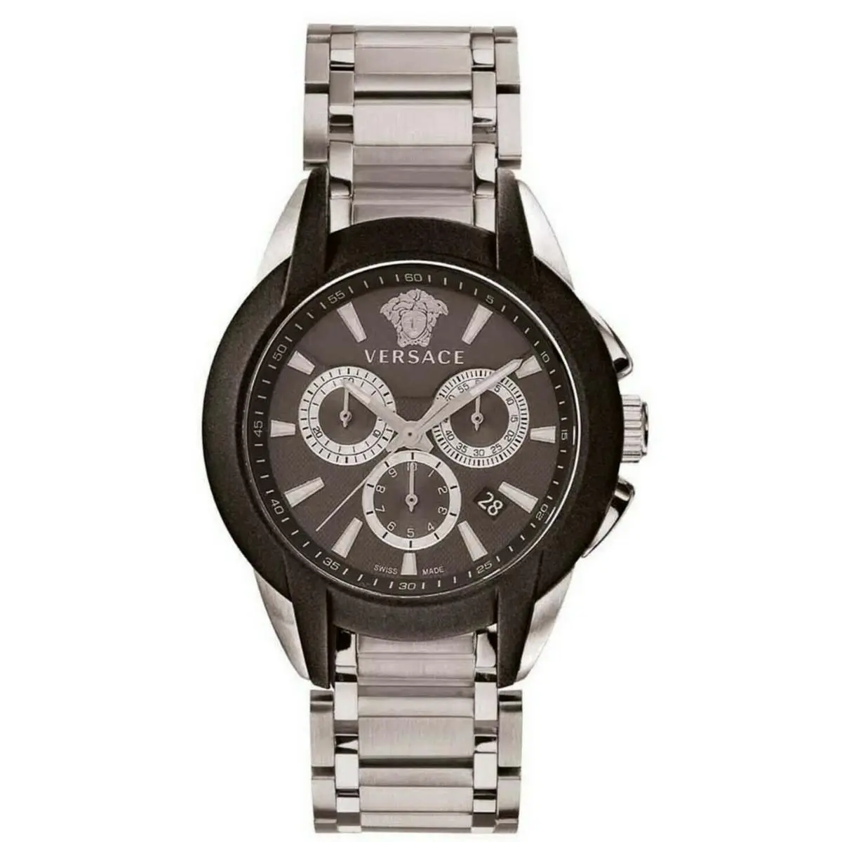Versace Character Men`s Chronograph Stainless Steel Bracelet Watch VQN040015