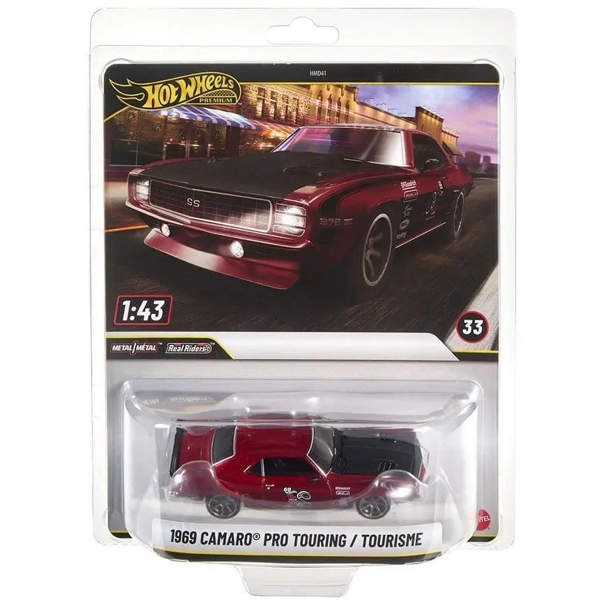 Hot Wheels Premium Real Riders 1969 Camaro Pro Touring Die Cast Car
