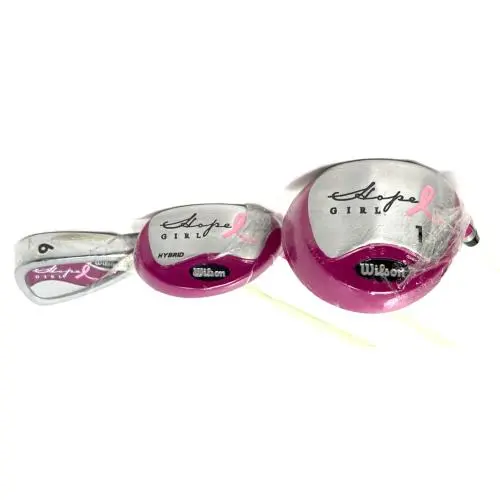 Wilson Hope Girls Golf Clubs Driver + Hybrid + 6 Iron Youth Set Junior Flex