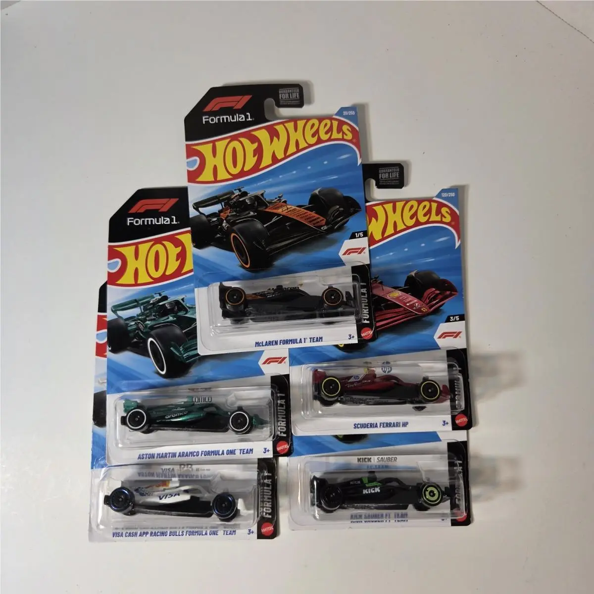 2026 Hot Wheels Formula 1 Visa Cash App Mclaren Ferrari Sauber F1 Aramco 5 Car