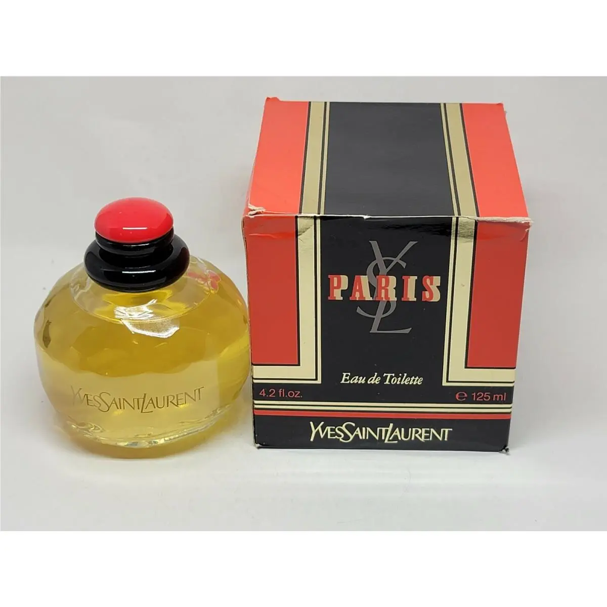 Yves Saint Laurent Ysl Paris Edt 125 ml 4.2 oz Vintage Years 80 Splash Rare Formula