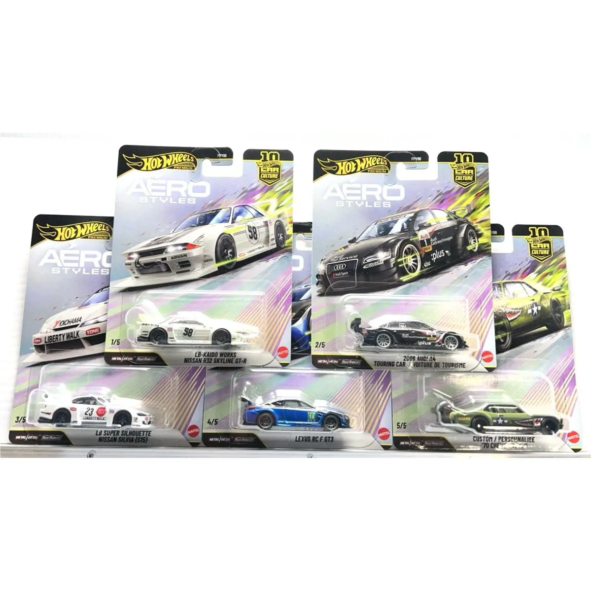Hot Wheels Aero Styles 5 Car Full Set Premium Car Culture 2026