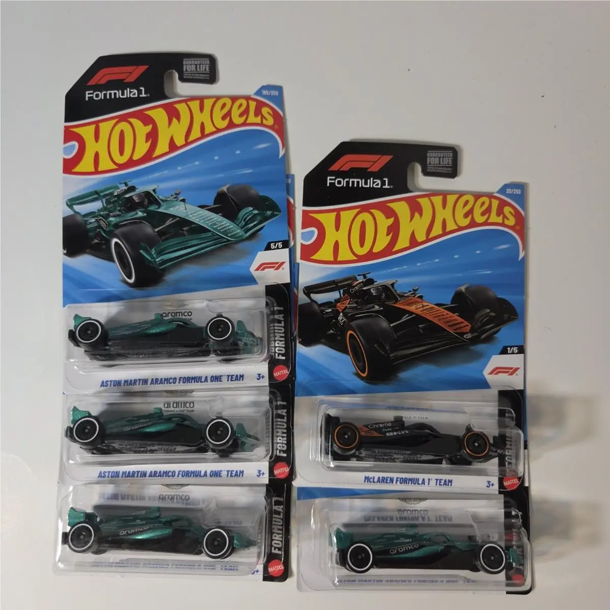 Hot Wheels Formula 1 Mclaren Aston Martin 5 Cars