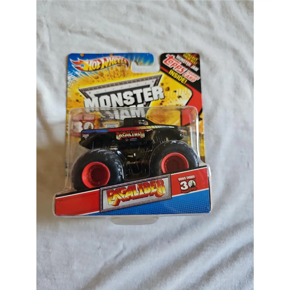 2012 Hot Wheels Monster Jam Topps Series Excaliber Black Great Package