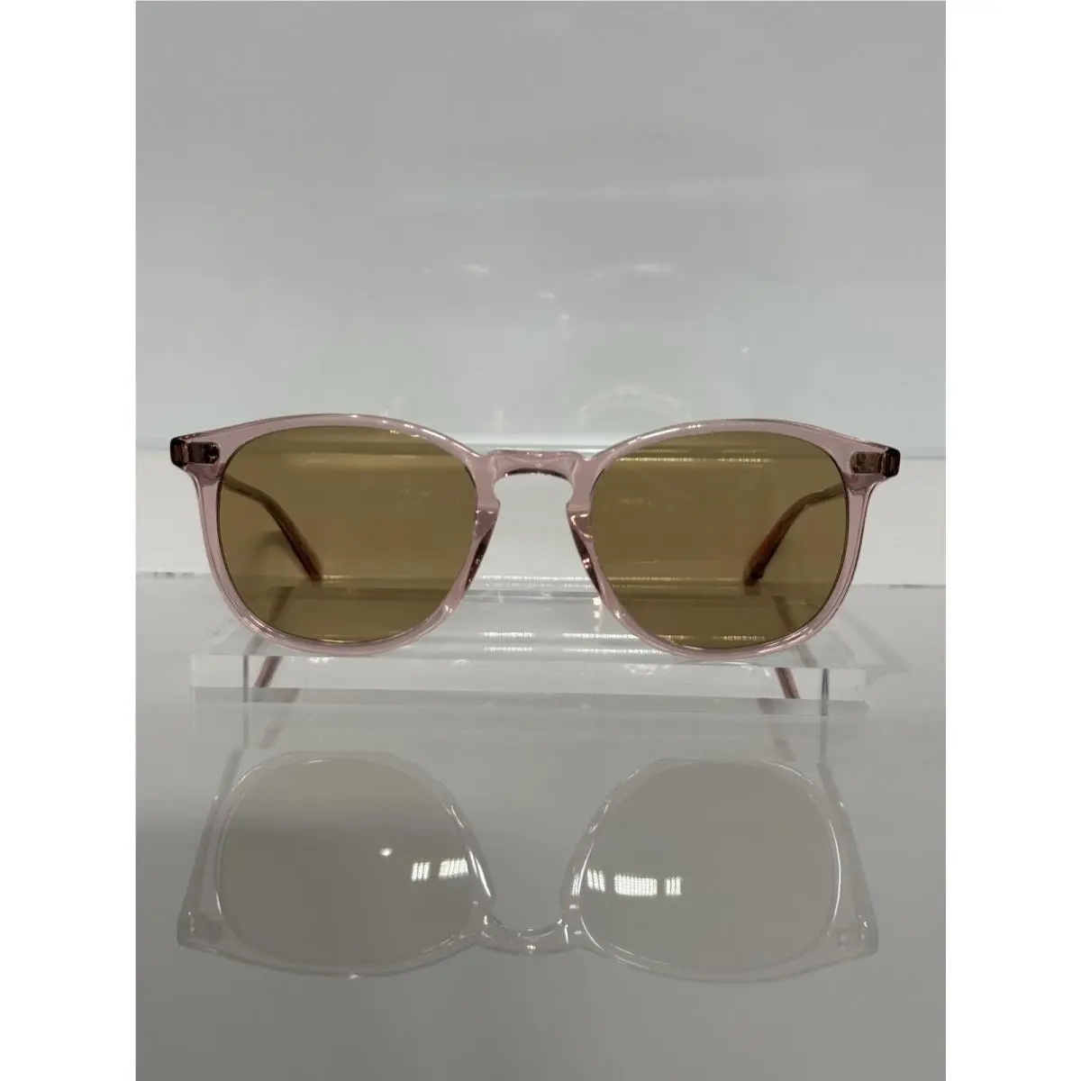 Kinney Pink Acetate Custom Medium Brown Tint Sunglasses by Garrett Leight