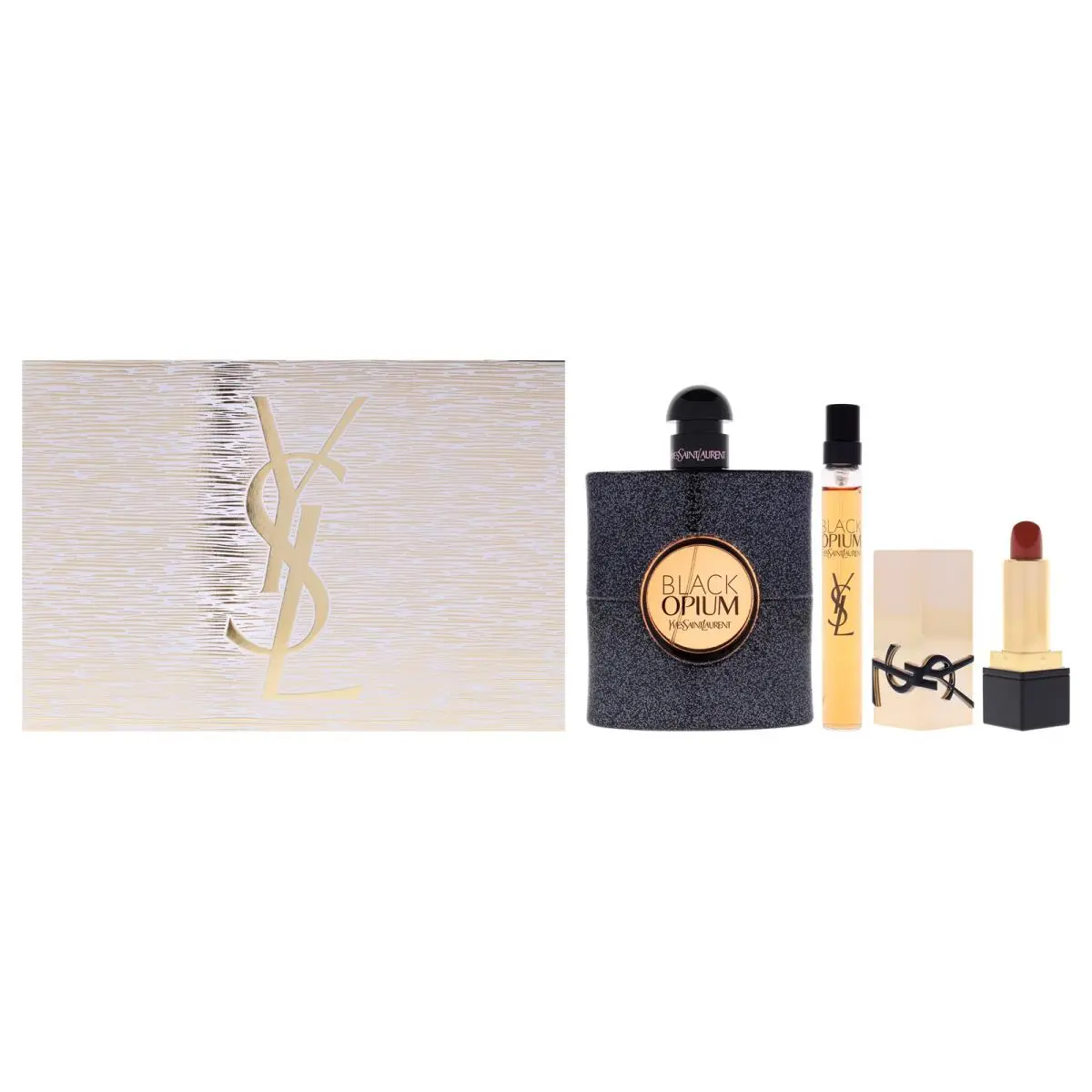 2 Pack Black Opium by Yves Saint Laurent For Women - 3 Pc Gift Set