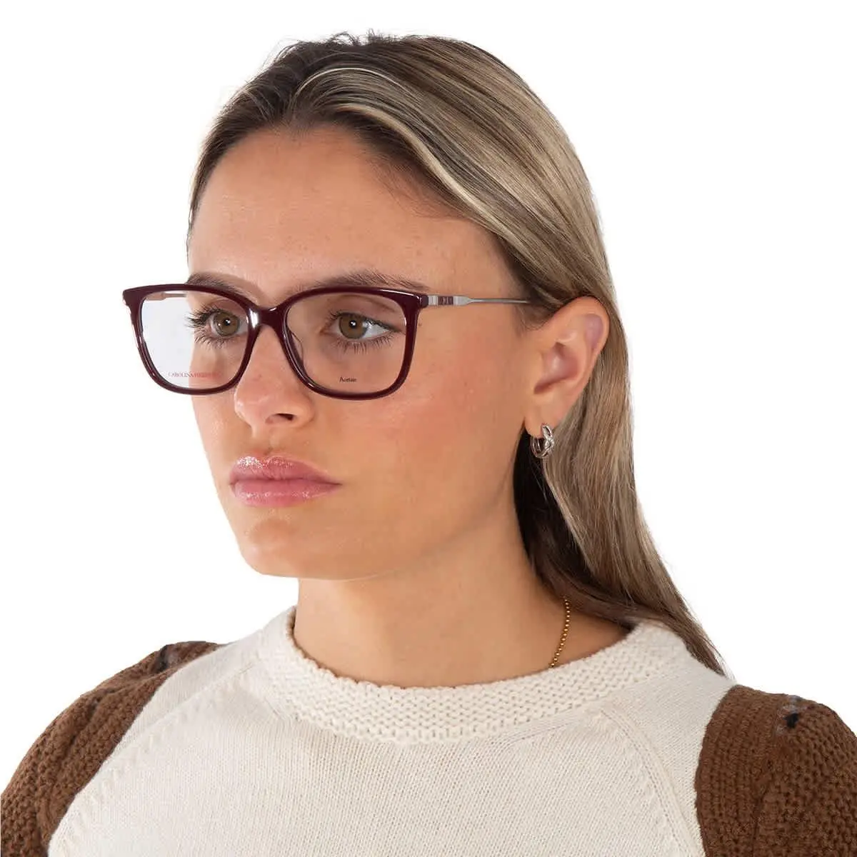 Demo Rectangular Ladies Eyeglasses CH 0072 0LHF 54 by Carolina Herrera