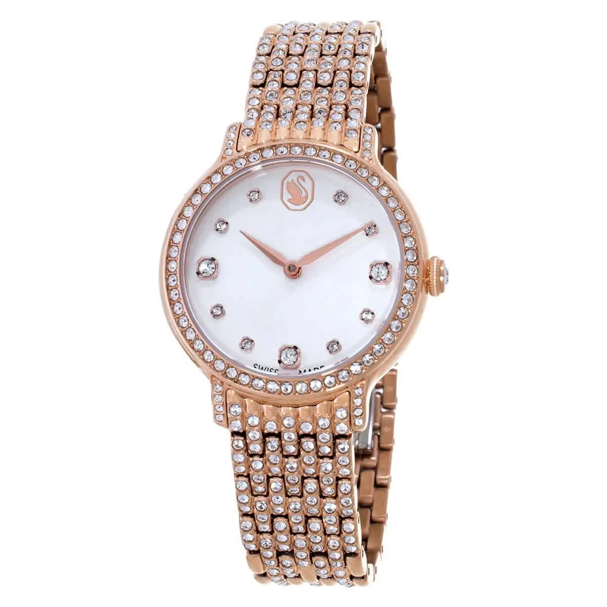 Imber Quartz Crystal Silver Dial Ladies Watch 5741227 by Swarovski