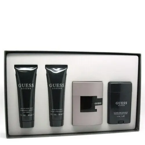 Suede Set 2.5 oz Edt - Body Wash - Aftershave Balm - Deodorant. Real by Guess