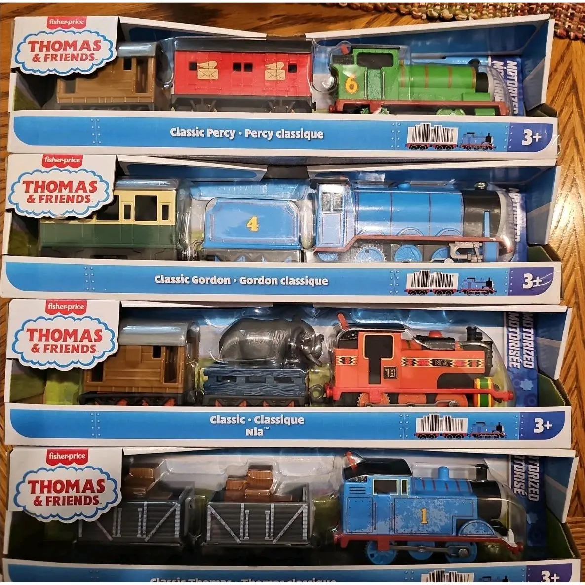 4 Thomas Friends Classic Motorized Trains Thomas Gordon Percy Nia Toy