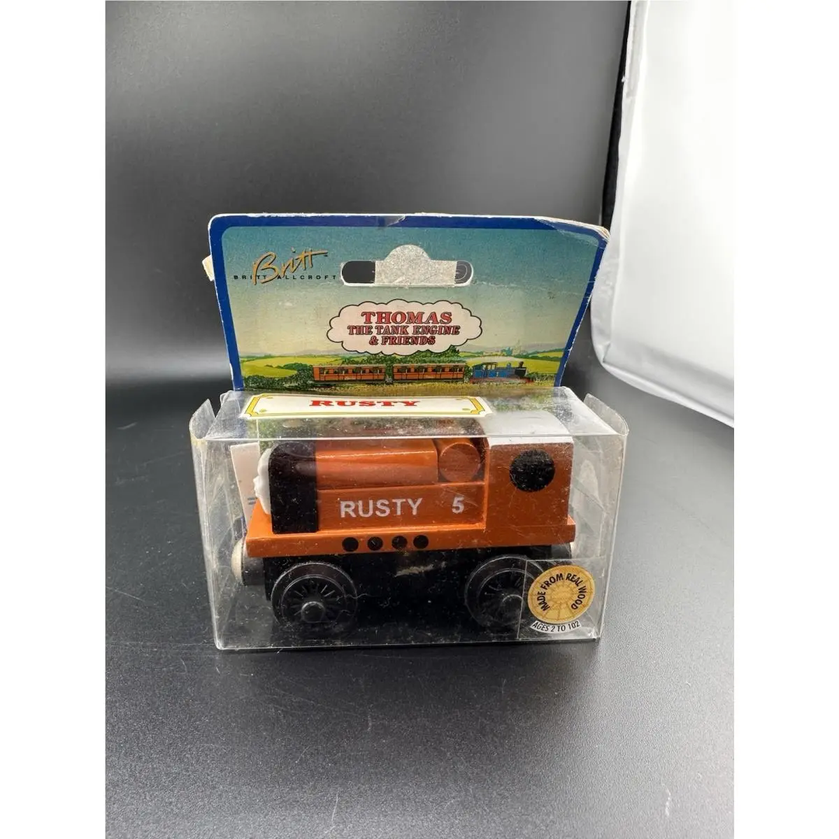 Thomas Wooden Railway Rare Vtg Bright Orange 1994 Rusty Read