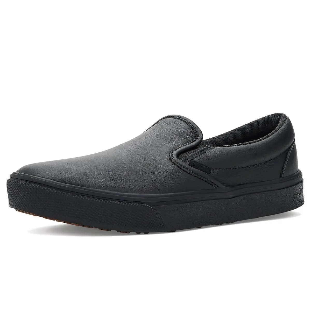 Unisex  Classic Slip-on Made For The Makers Slip Resistant Shoe - Series Iii Leather Black/Black/Gum by Vans