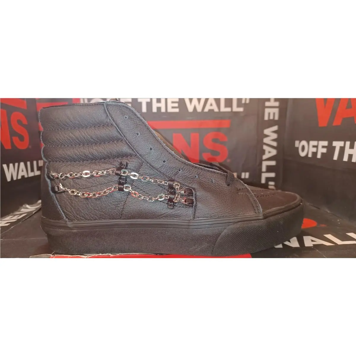 Sk8 Hi Platform 2 Chain Black/black by Vans