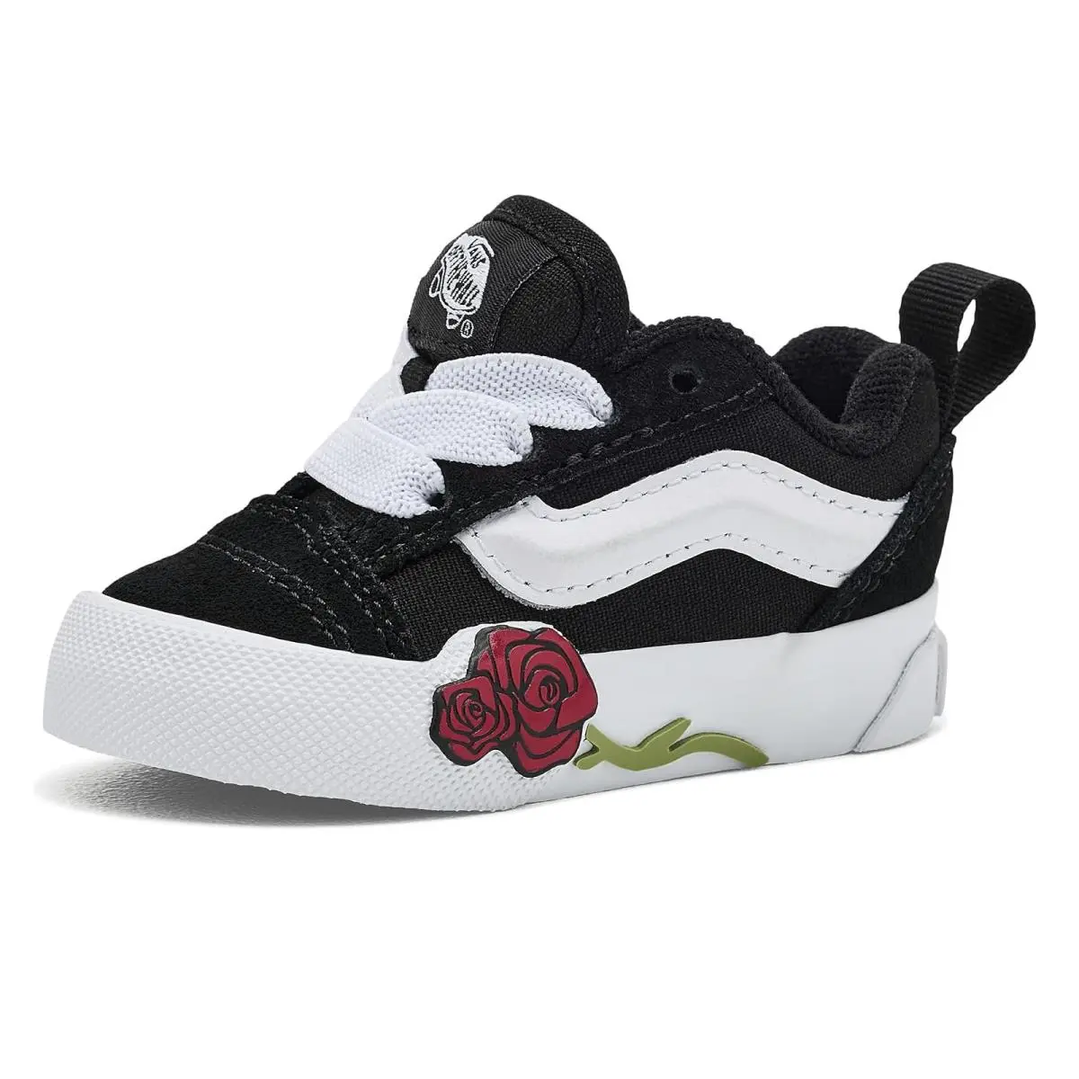 Children Unisex Shoes  Kids Knu Skool Elastic Lace Toddler Black/White 1 by Vans