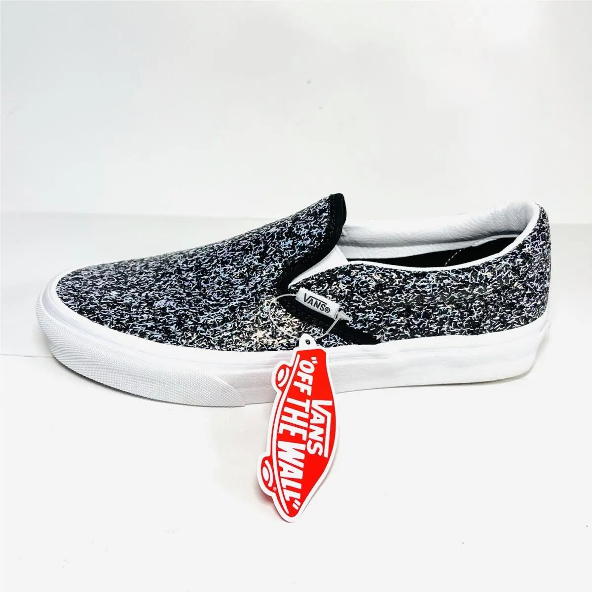 Classic Slip On Sneakers Women’s Sz 7 Black/purple Glitter Party by Vans