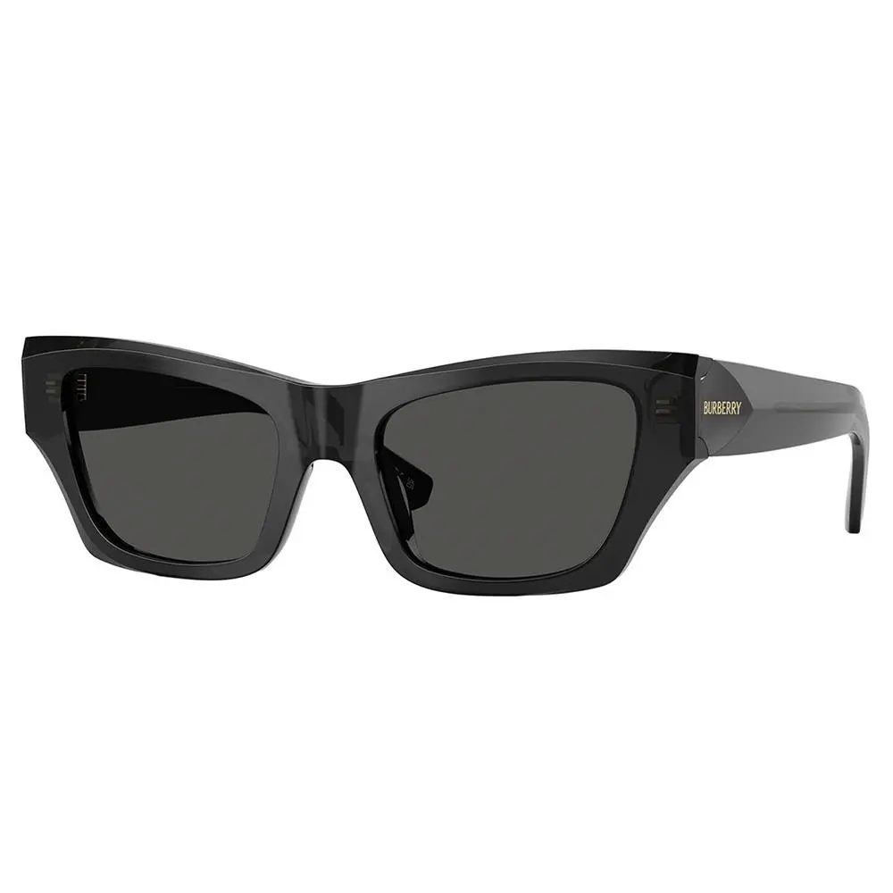 BE 4441U 411287 Black Plastic Cat-eye Sunglasses Grey Lens by Burberry