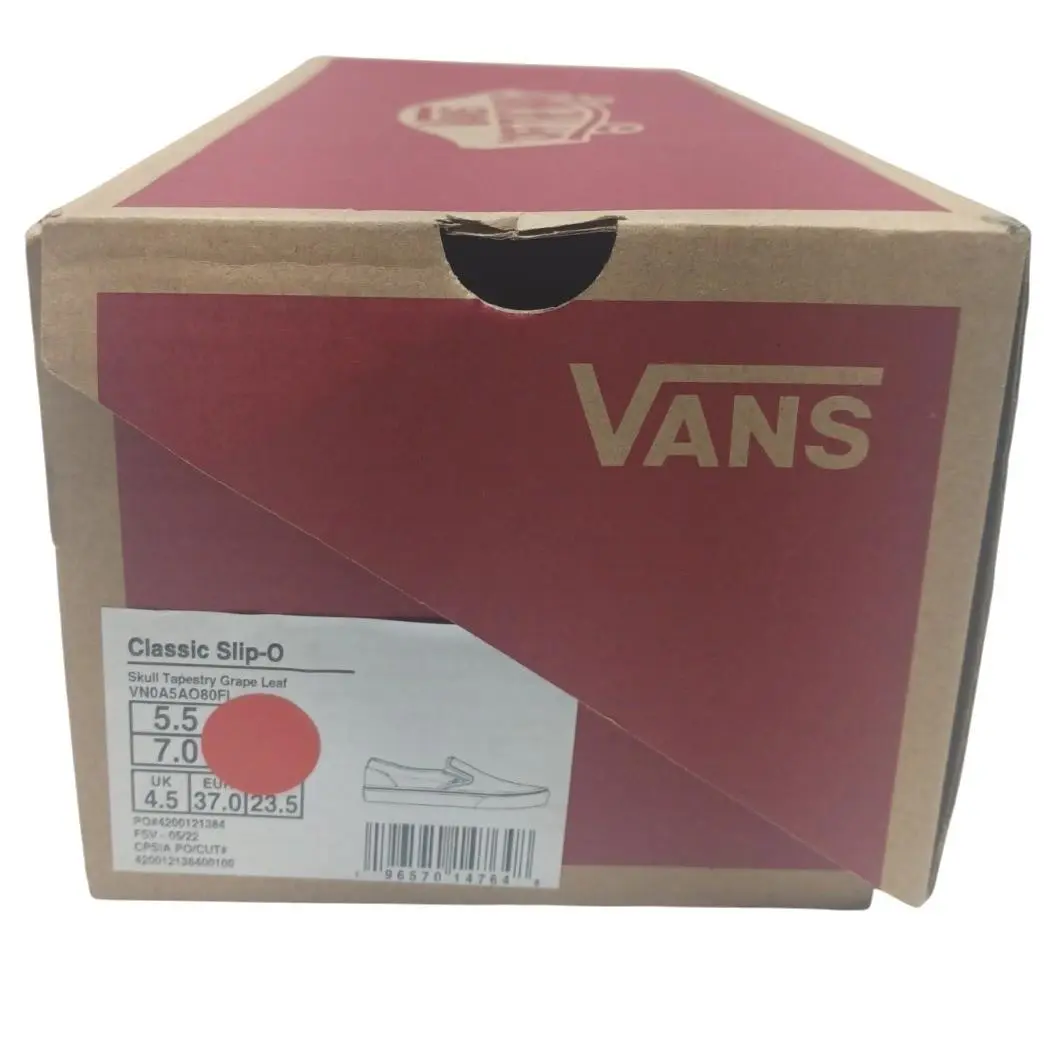 Vans shoes - Vans Classic Slip On Skull Tapestry - VN0A5AO80FI - Green (UPC: 196570147648) 8