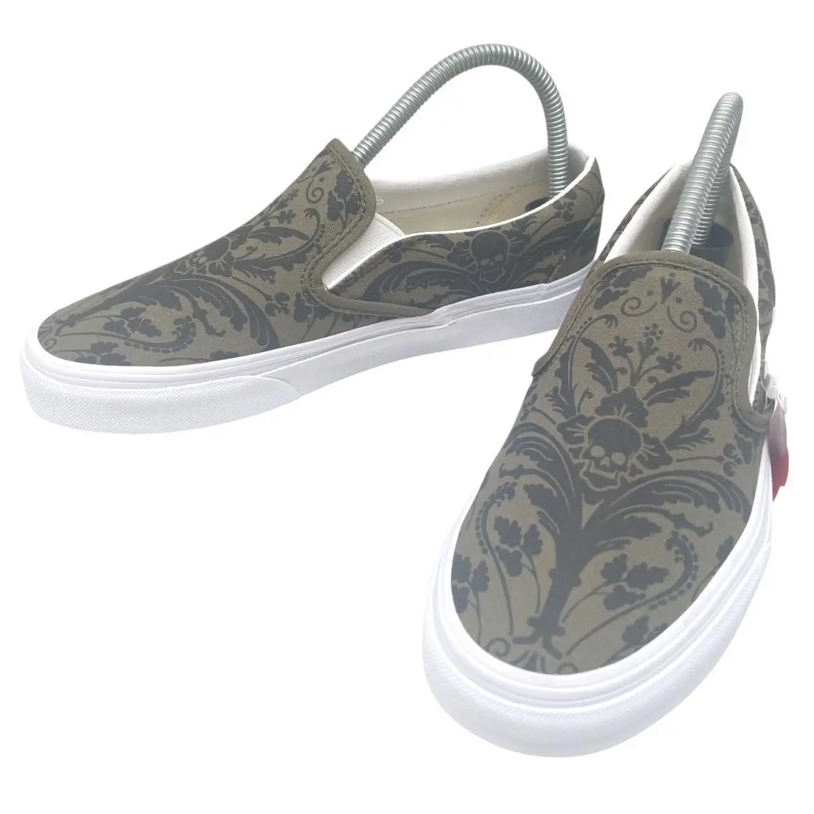 Vans shoes - Vans Classic Slip On Skull Tapestry - VN0A5AO80FI - Green (UPC: 196570147648) 1