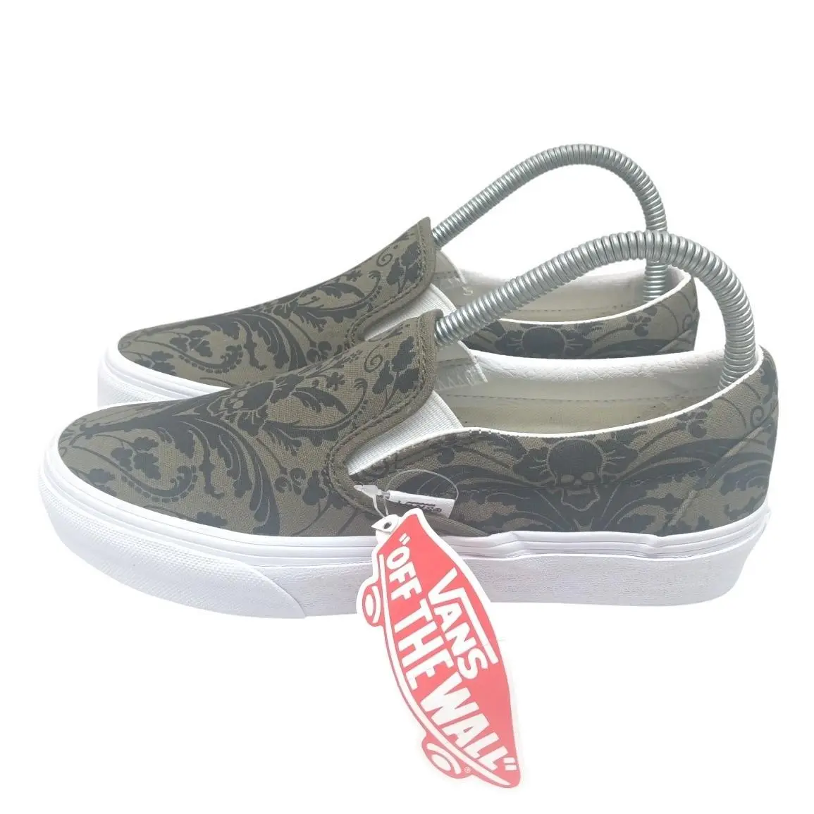 Vans shoes - Vans Classic Slip On Skull Tapestry - VN0A5AO80FI - Green (UPC: 196570147648) 2