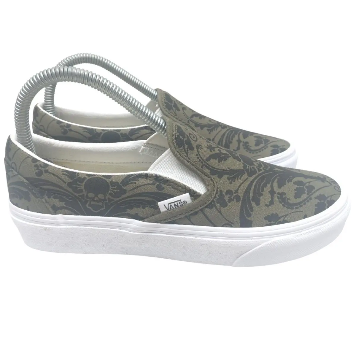 Vans shoes - Vans Classic Slip On Skull Tapestry - VN0A5AO80FI - Green (UPC: 196570147648) 4