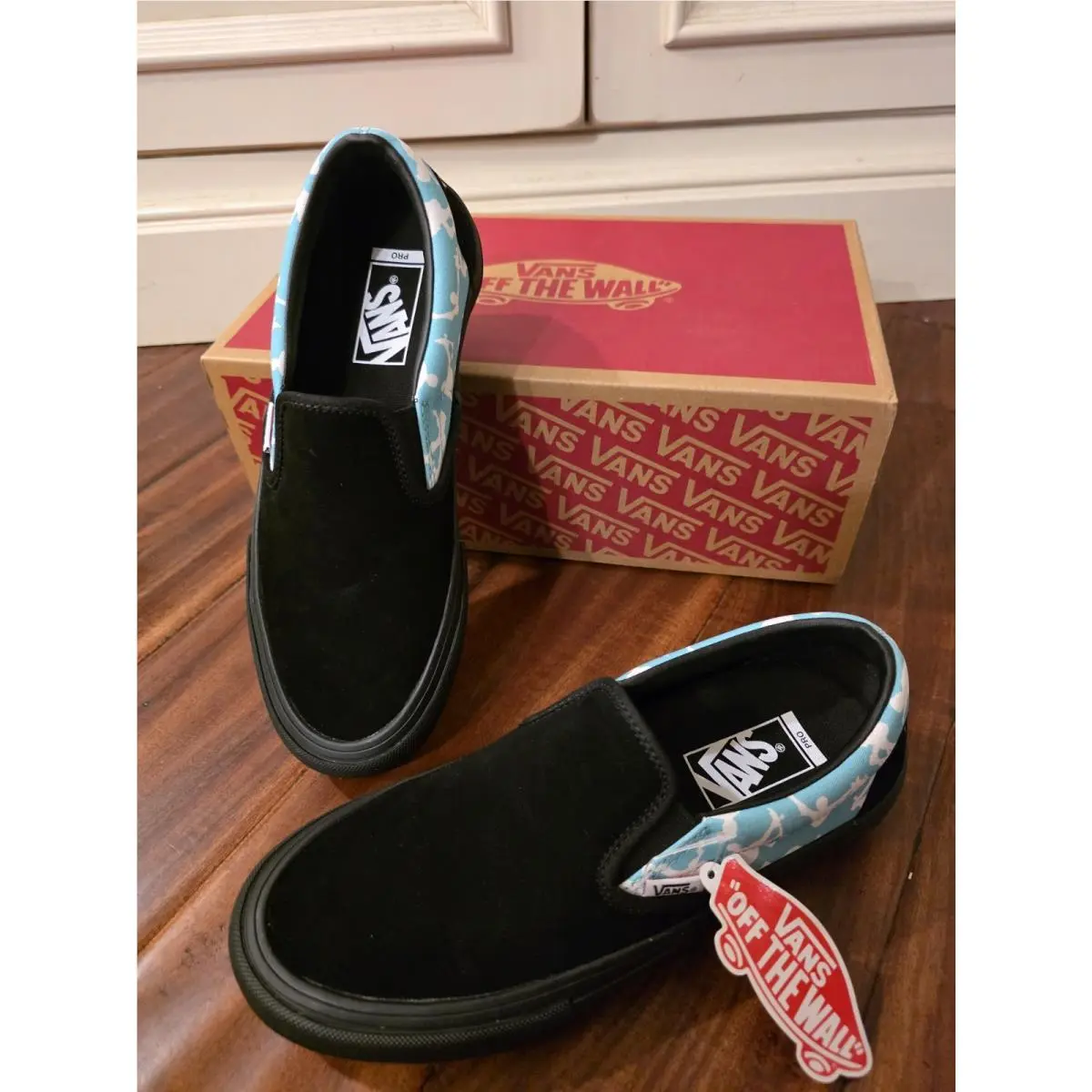 Men’s Tony Hawk’s Pro Skater 1+2 Black/blue Slip On Shoes Size 7 by Vans