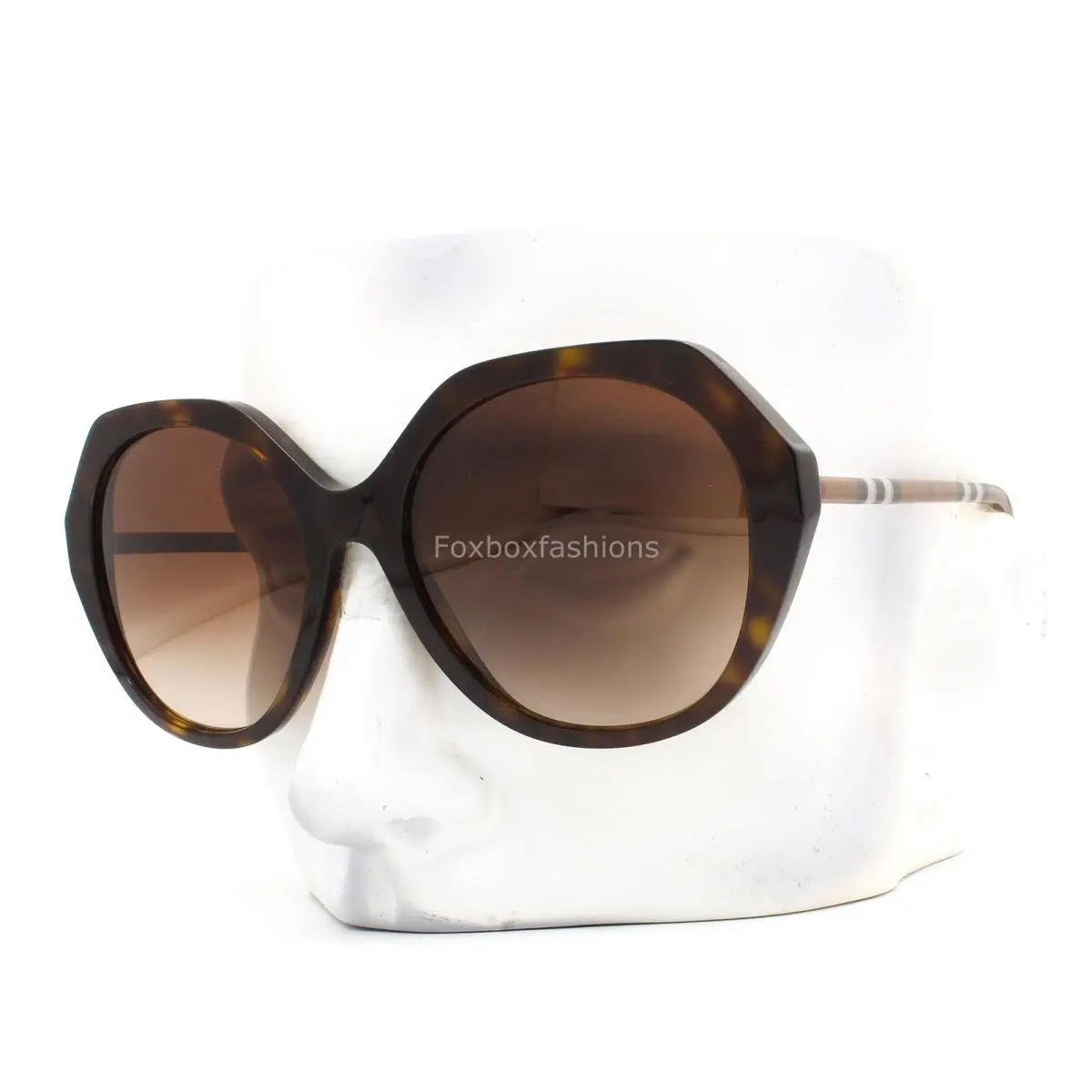 Sunglasses B4375 4017/13 Polished Brown Havana Brown Gradient with Case by Burberry