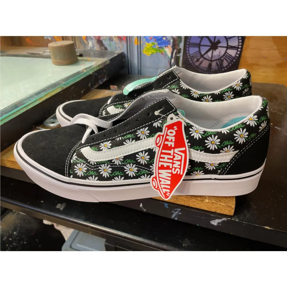 Comfycush Old Skool Scribble Flower Daisy Size US 11.5 Men VN0A3WMA49K by Vans