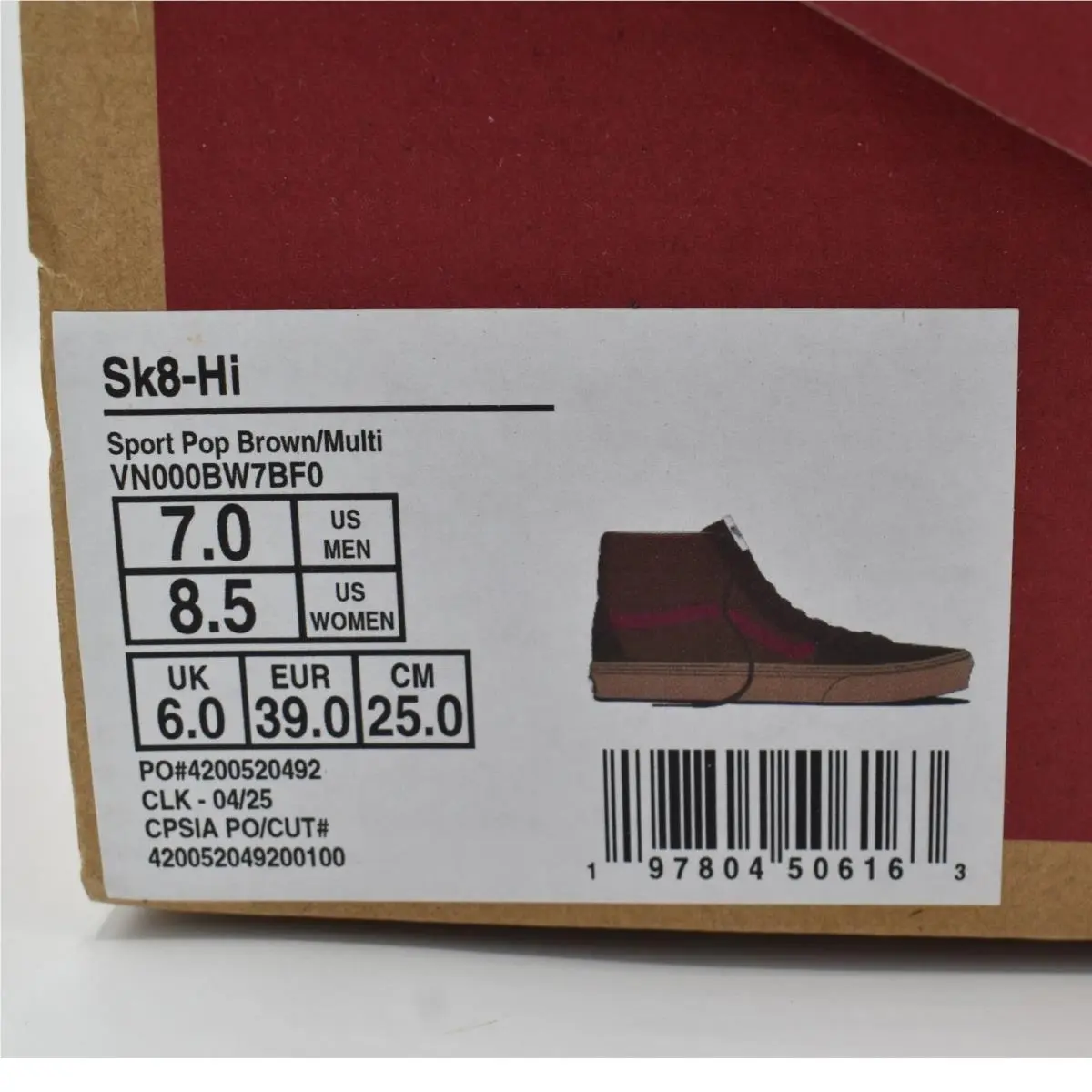 Vans shoes - VANS Sk8-Hi - Brown 10