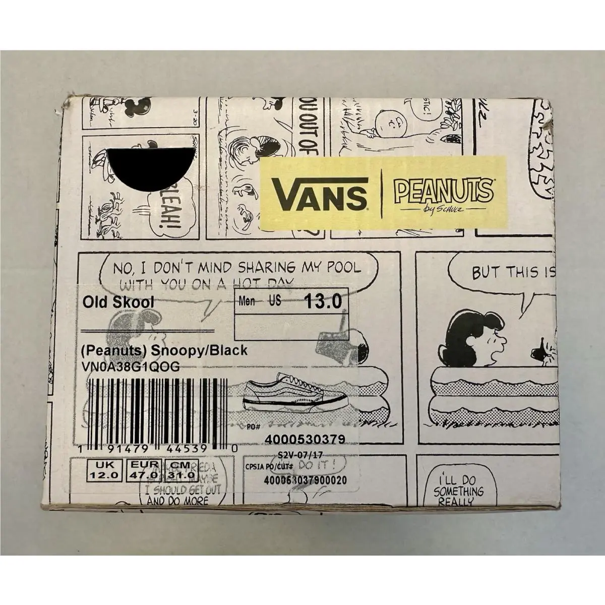 Vans shoes - Peanuts / Snoopy - Peanuts Snoopy - VN0A38G1QOC - Black 10