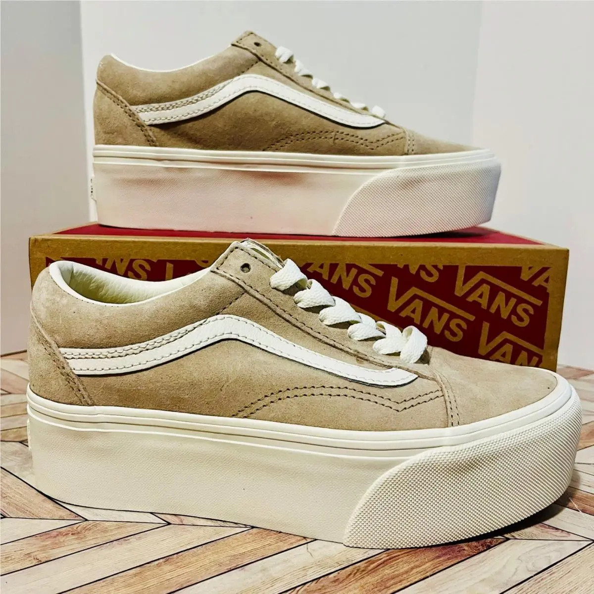 Vans shoes - Vans Old Skool Stackform - Old Skool Stackform - VN00009PZ4MG - Beige (UPC: 198268630760) 0
