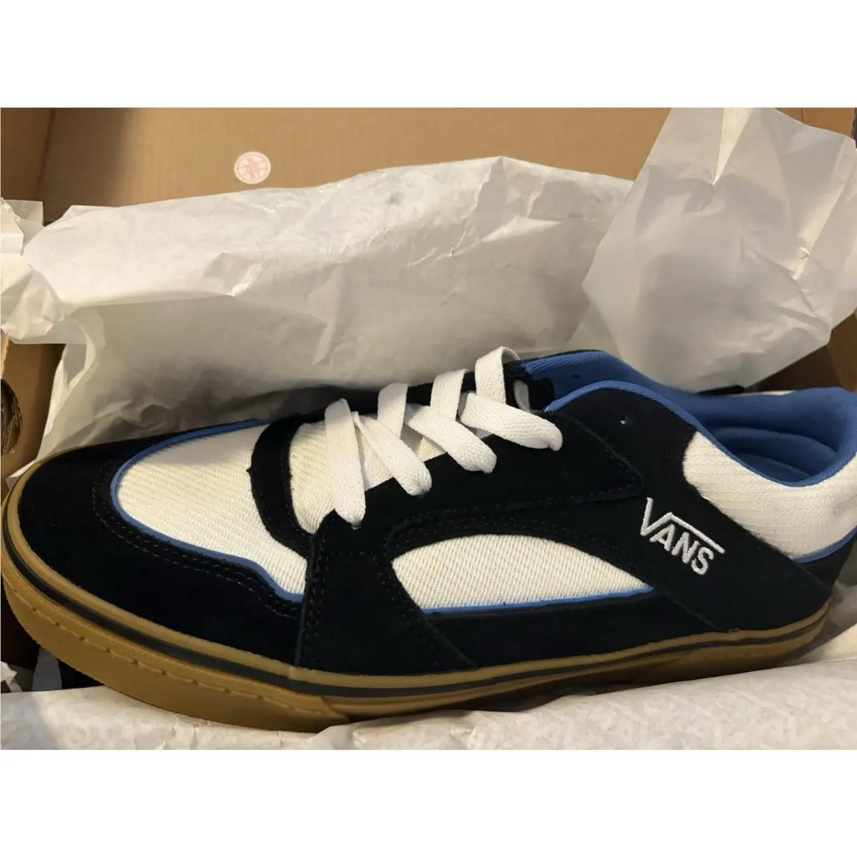 Colson Shoes Men’s Size 10.5 Gum Black White Blue Sneakers by Vans
